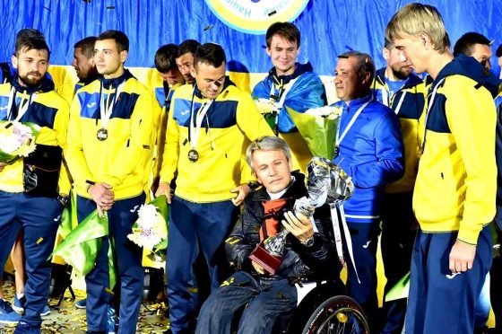В аеропорту Бориспіль урочисто зустріли переможну футбольну паралімпійську збірну команду України