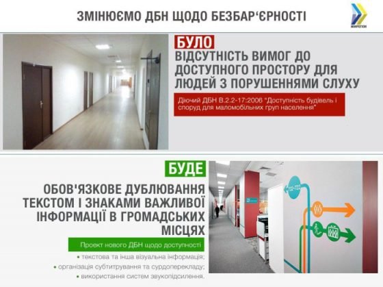 Мінрегіон пропонує для людей з порушеннями слуху дублювати текстом важливу звукову інформацію в громадських місцях
