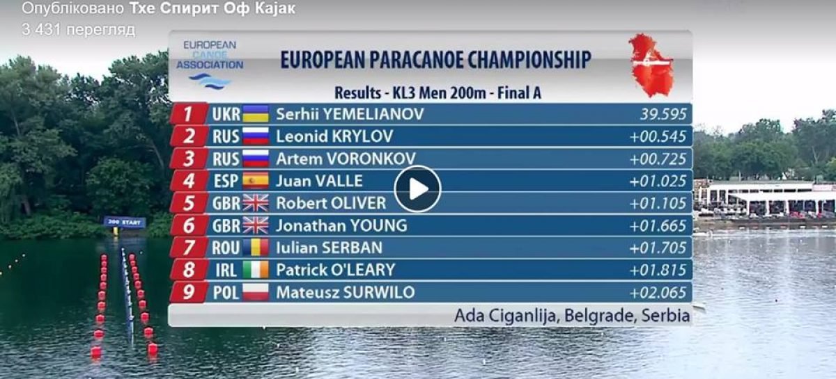 Повний комплект нагород везуть в Україну параканоїсти з чемпіонату Європи