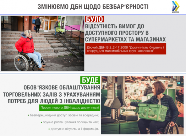 Мінрегіон пропонує робити супермаркети зручними для людей з інвалідністю