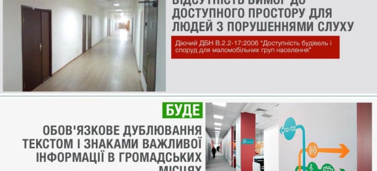Мінрегіон пропонує для людей з порушеннями слуху дублювати текстом важливу звукову інформацію в громадських місцях