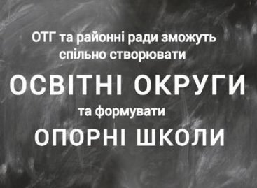 ОТГ та районні ради зможуть об’єднуватися для створення освітніх округів та самостійно формувати мережу опорних шкіл