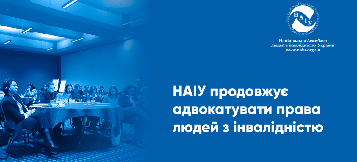 НАІУ продовжує адвокатувати права людей з інвалідністю